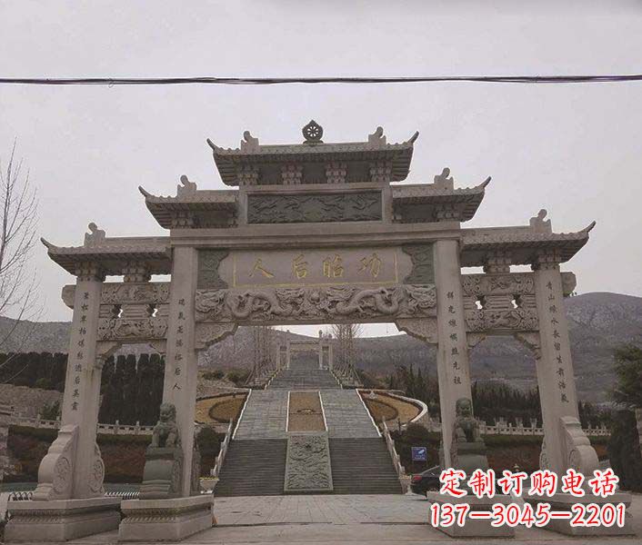 周口大理石牌坊石雕,精美别致,艺术魅力无限