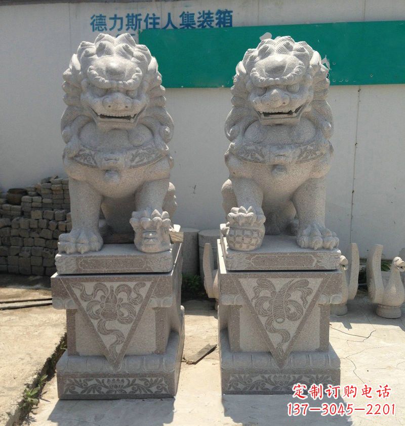 周口精致大理石狮子雕塑