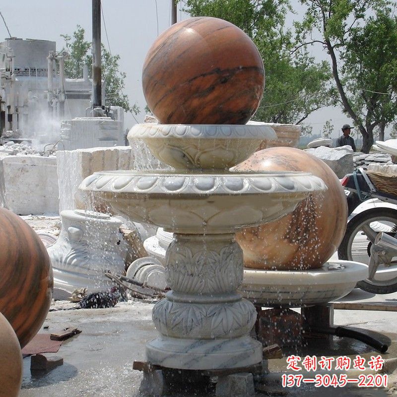 周口大理石石雕风水球精美绝伦的雕塑艺术