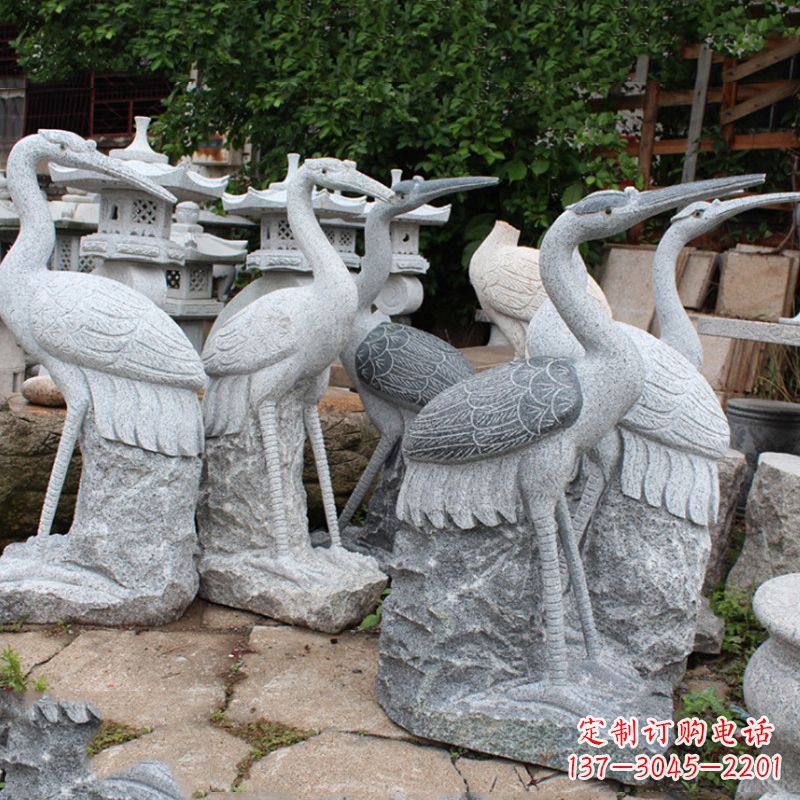 周口精美大理石仙鹤雕塑