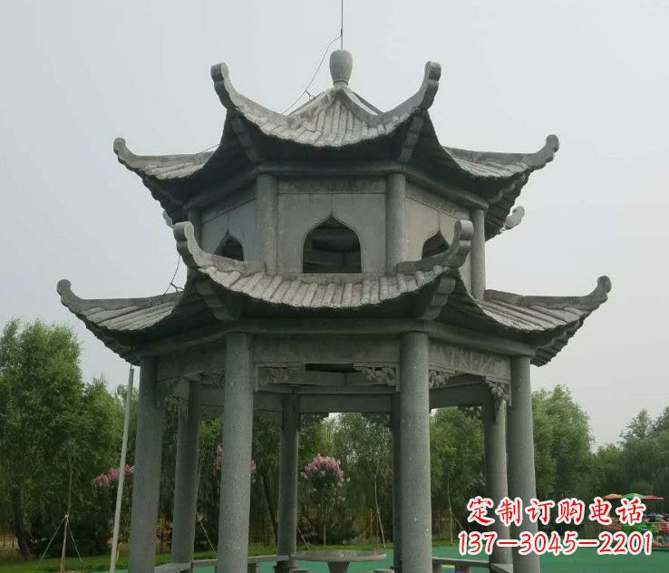 周口精美大理石凉亭石雕