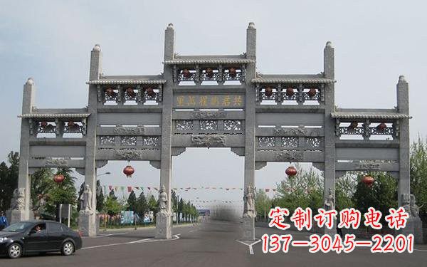 周口精美大理石牌坊雕塑