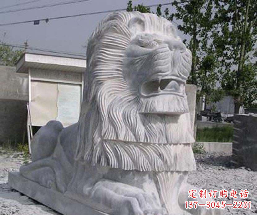 周口大理石西洋狮子石雕塑