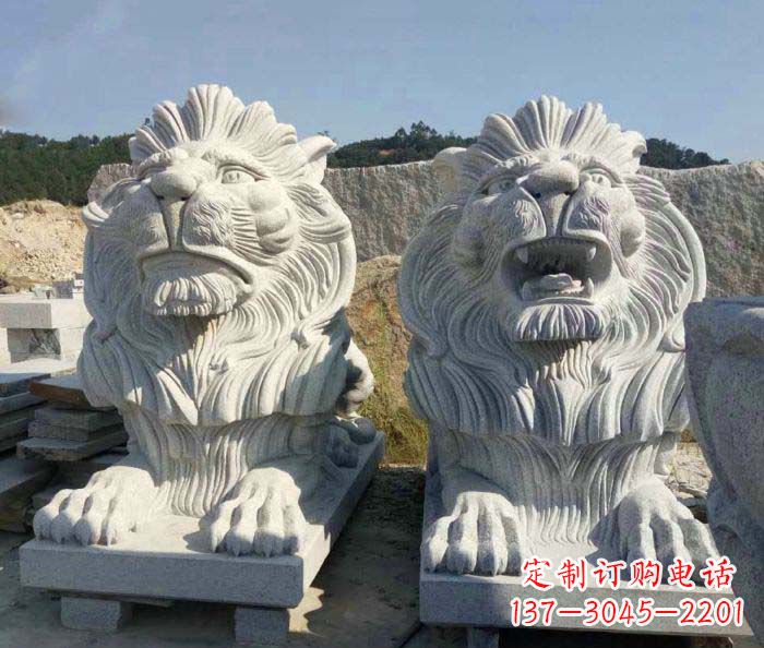 周口大理石西洋欧式石狮子雕塑