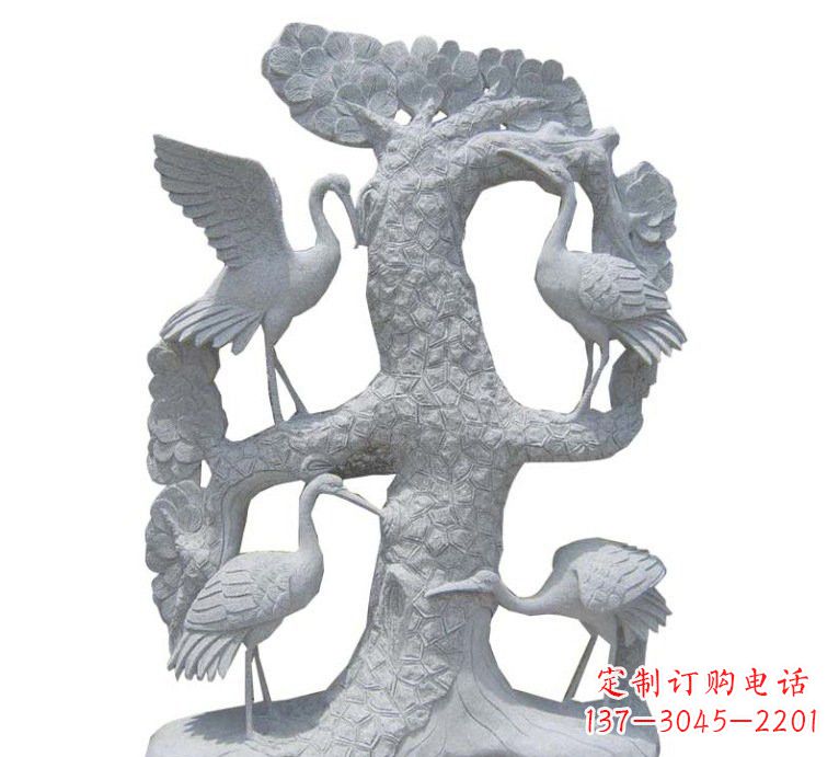 周口精美大理石松树雕塑