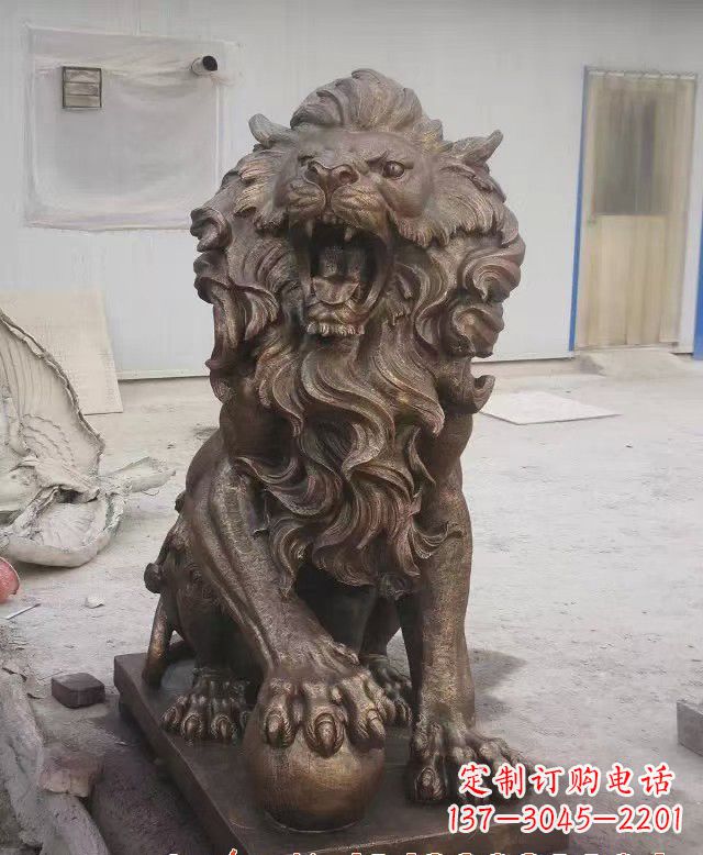 周口大理石狮子雕塑,演绎优雅狮子魅力