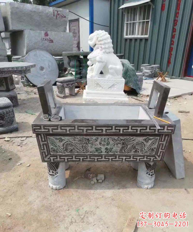 周口精美大理石香炉雕塑