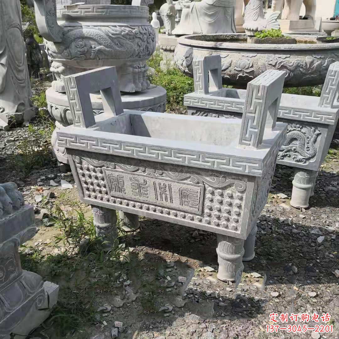 周口精美大理石香炉石雕