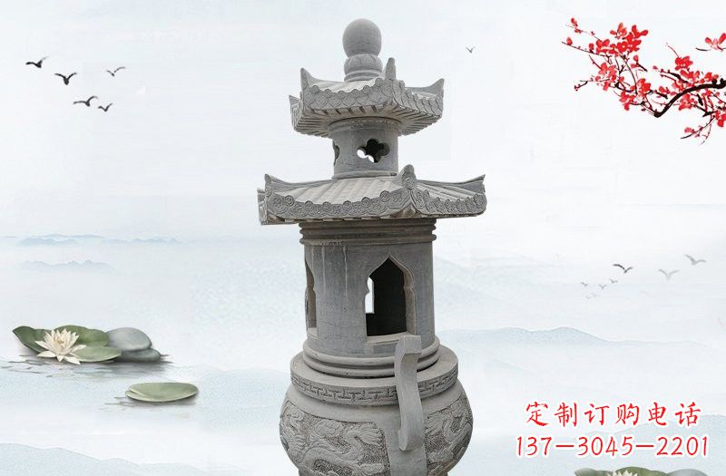 周口精美工艺石香炉雕塑