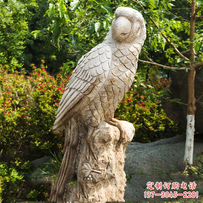 周口大理石鹦鹉雕塑,完美点缀生活空间