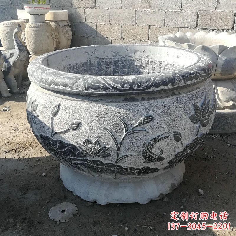 周口大理石水缸雕塑