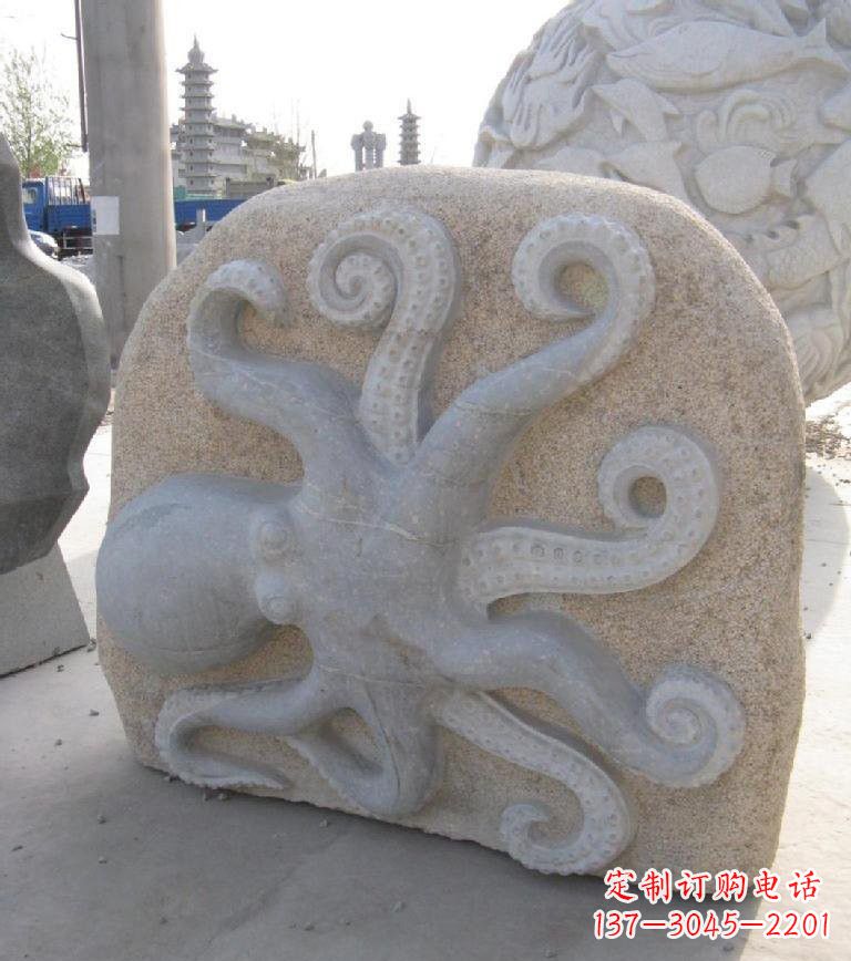 周口精美大理石章鱼雕塑