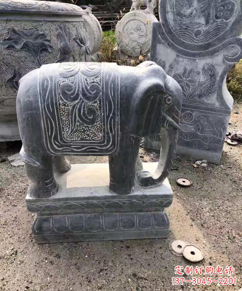 周口大理石大象雕塑