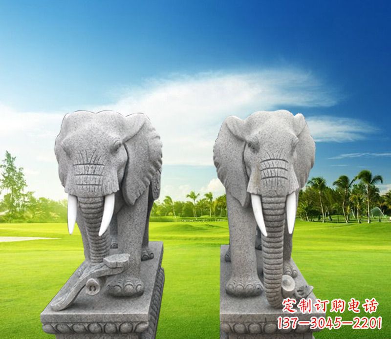 周口精美大象雕塑,招财进宝