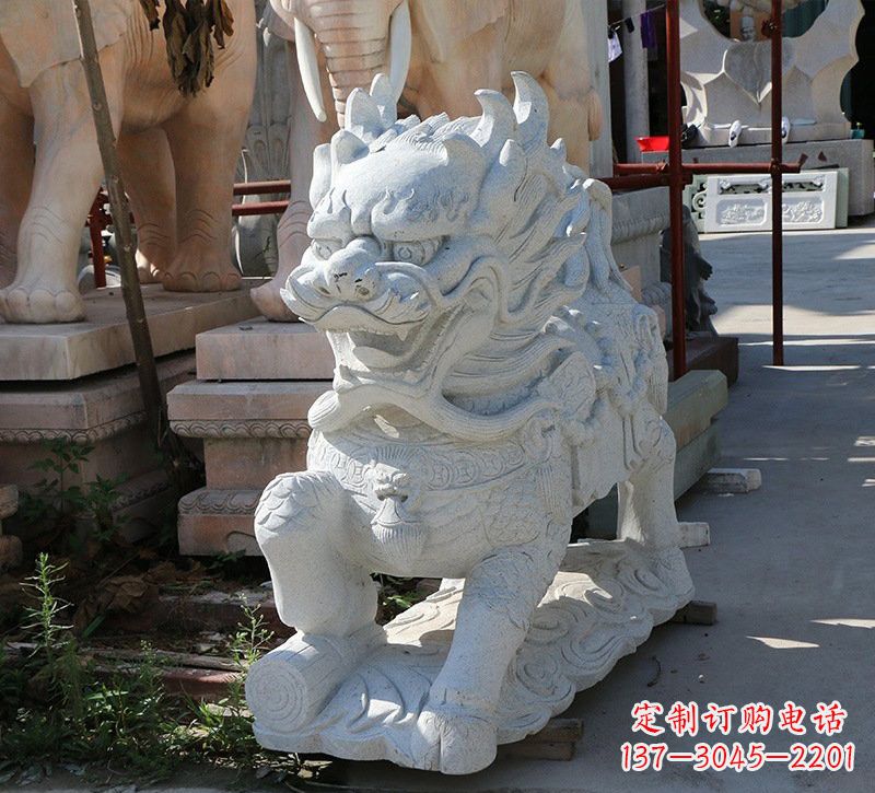 周口大理石镇宅——麒麟雕塑