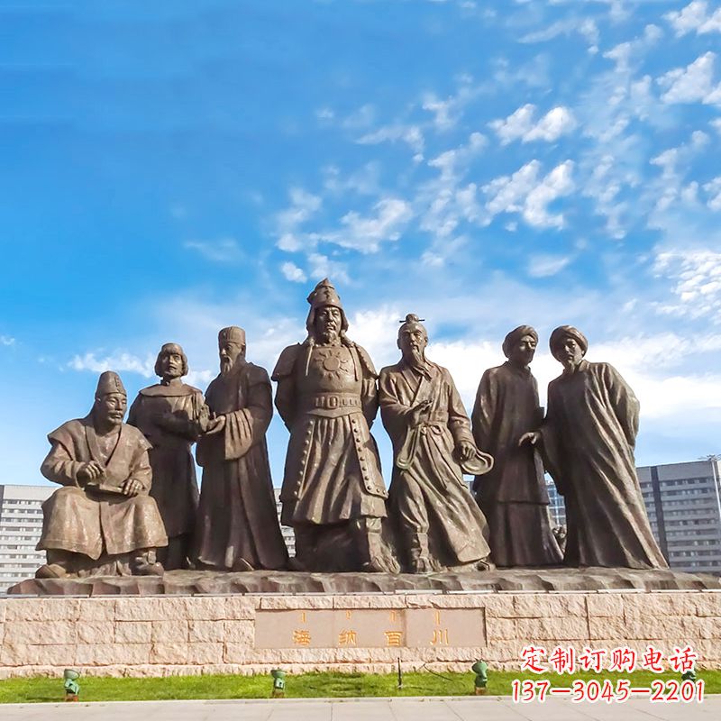 周口大蒙古国建立者成吉思汗情景景观雕塑景区园林历史名人雕像