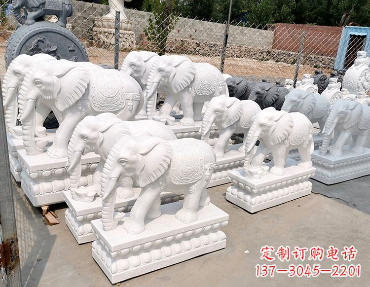 周口大桥上的大象石雕