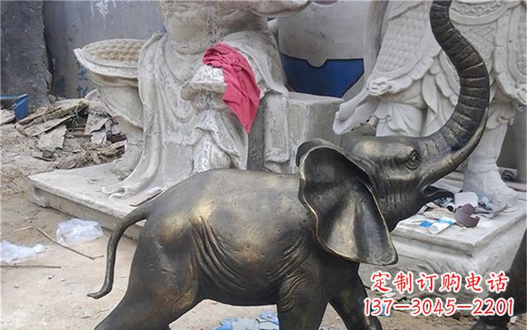 周口精美大象铜雕