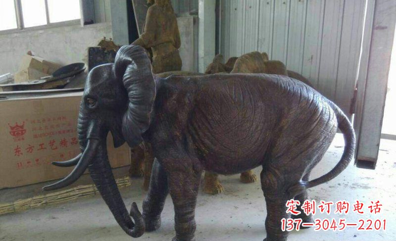 周口大象铜雕 动物雕塑