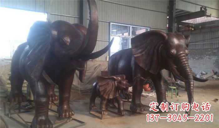周口高品质大象铜雕塑