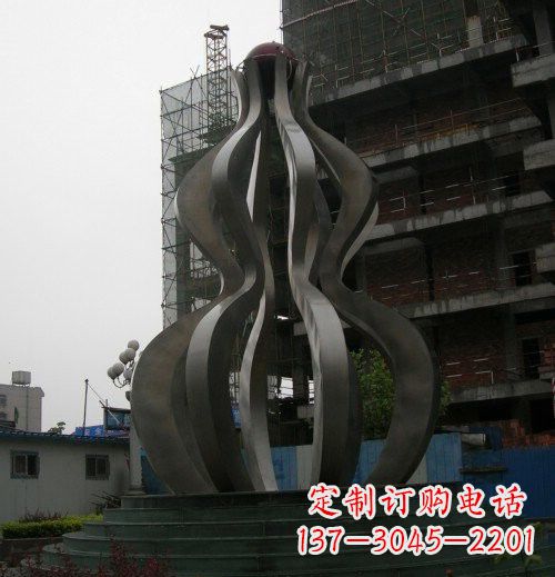 周口优雅大气的不锈钢葫芦雕塑