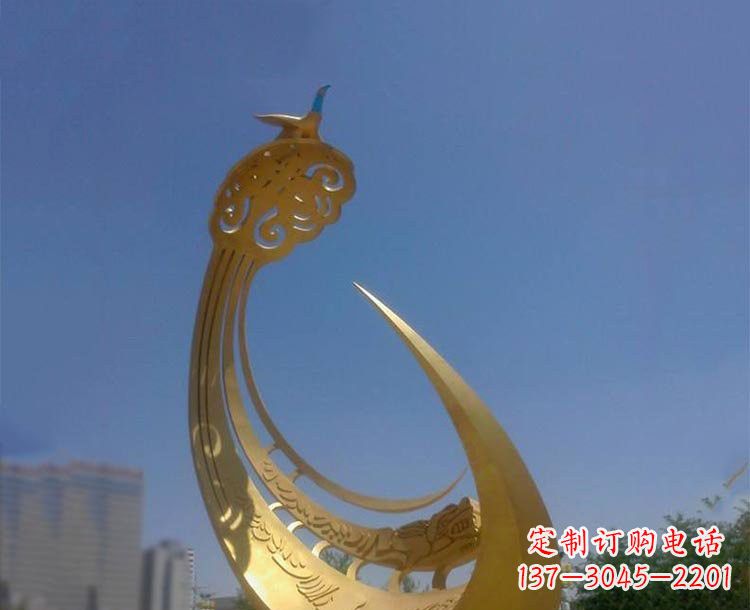 周口不锈钢创意凤凰雕塑