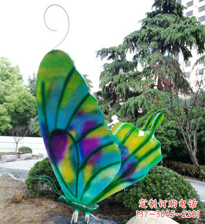 周口不锈钢蝴蝶雕塑,装点城市广场