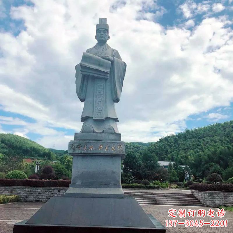 周口大型蔡伦石雕像-景区广场历史文化名人雕塑