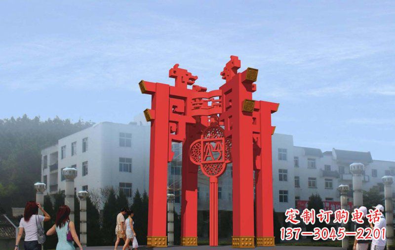 周口不锈钢灯笼雕塑