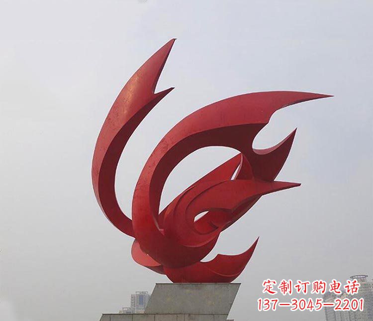 周口大型不锈钢凤凰雕塑
