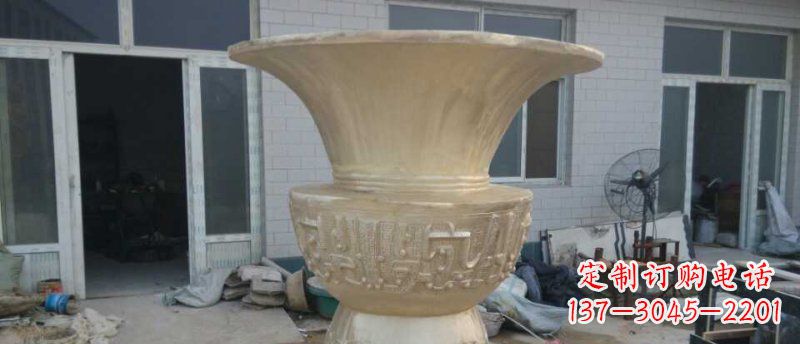 周口高品质大型花盆铜雕