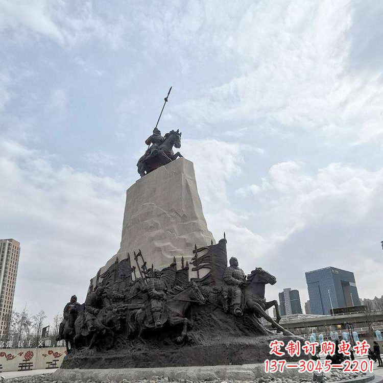 周口精美西汉名将石雕像——荣耀霍去病