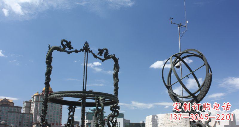 周口中领雕塑浑天仪雕塑 铜雕景观构筑