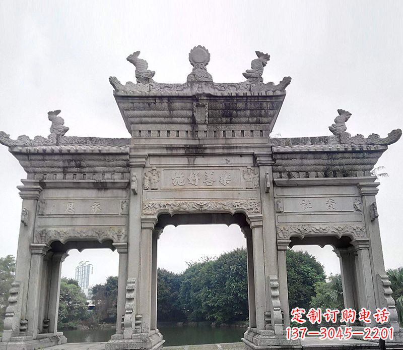 周口特色大型牌坊石雕