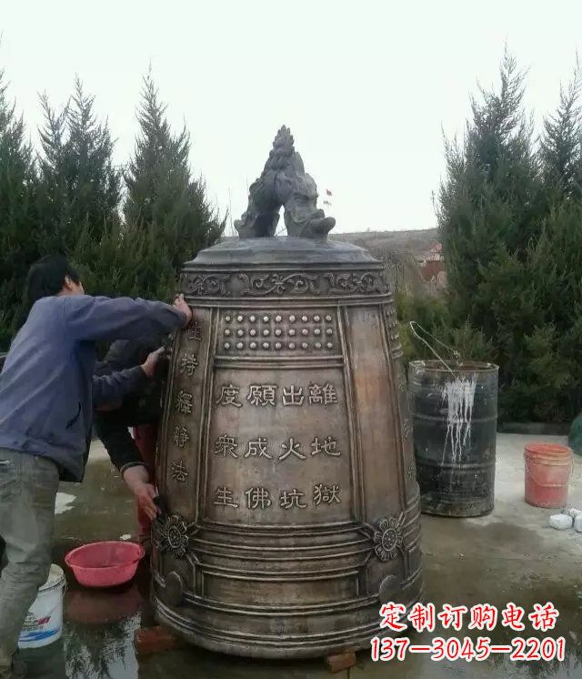 周口大型铜钟寺庙铜雕