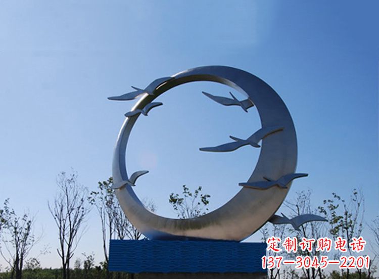 周口大雁不锈钢景观雕塑