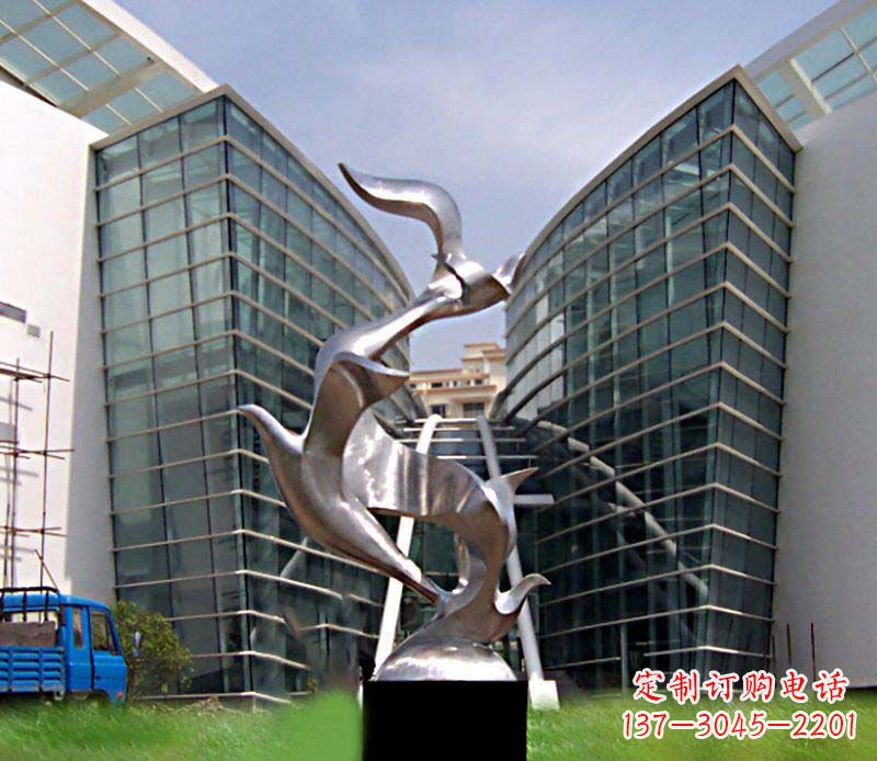 周口大雁城市不锈钢雕塑