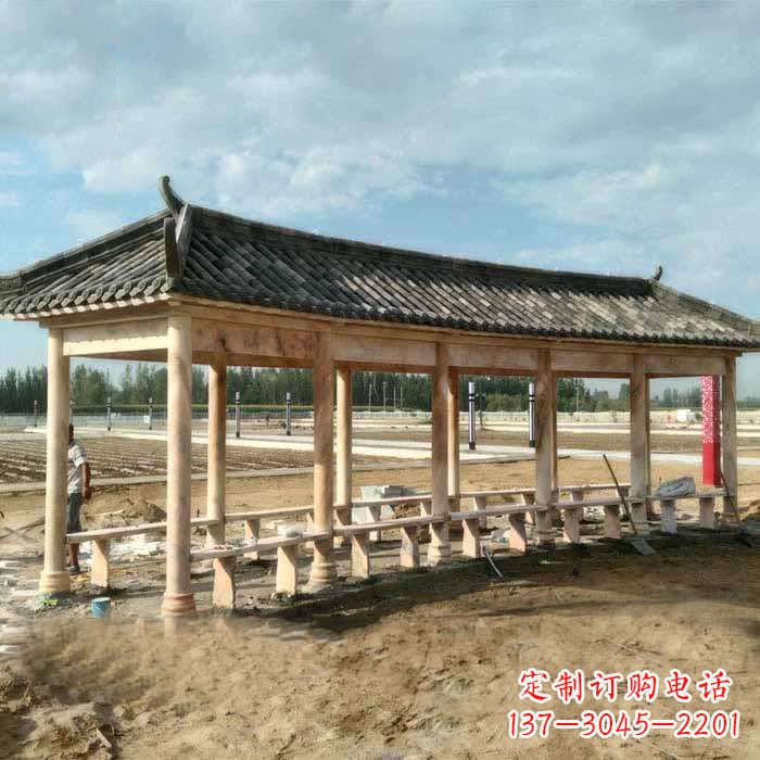 周口华丽精美的瓦石长廊雕塑
