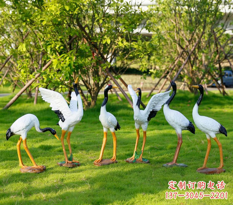 周口丹顶鹤抽象雕塑