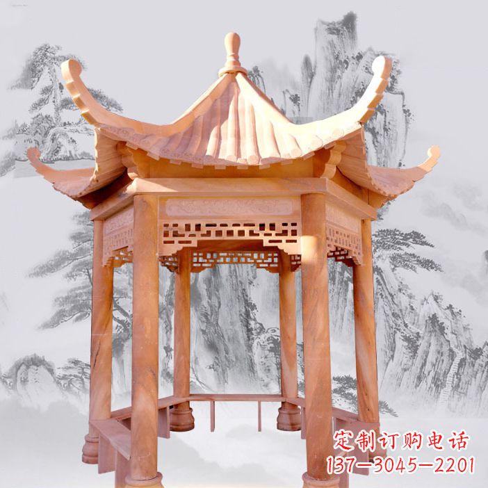周口优雅大理石雕刻凉亭