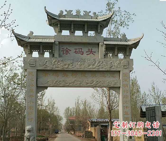 周口精美纯手工大理石牌坊雕塑