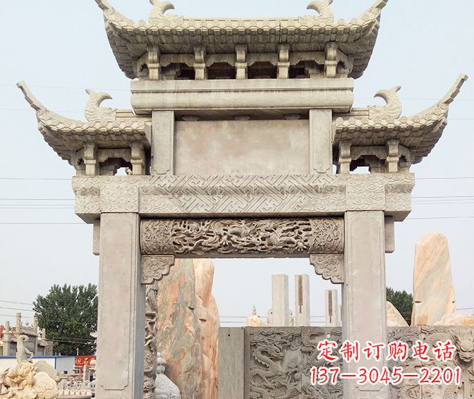周口特色大理石牌坊石雕