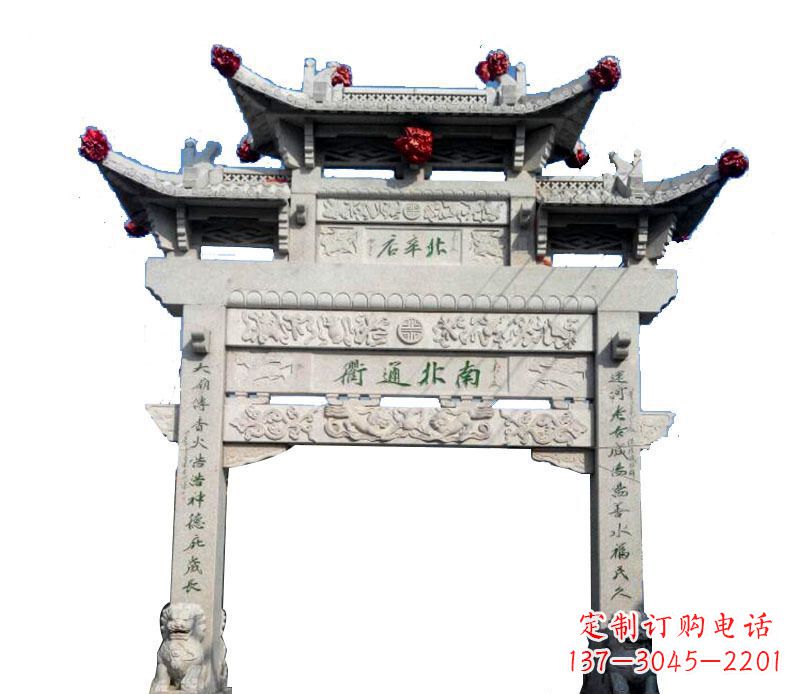 周口精美石牌坊雕塑