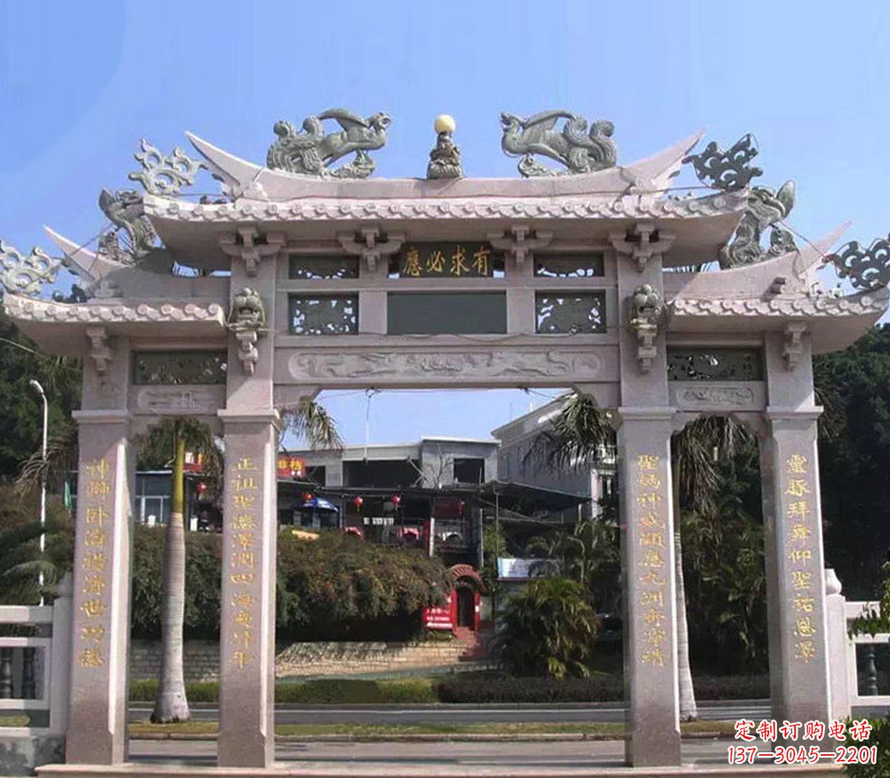 周口精美石雕牌坊雕塑——传承文化的艺术精品