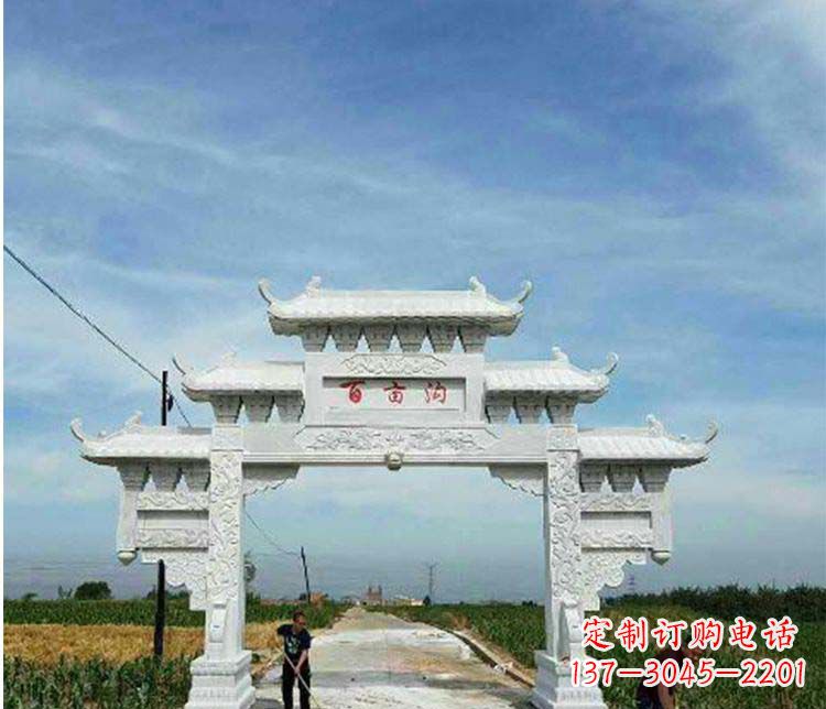 周口西方风格石牌坊石雕