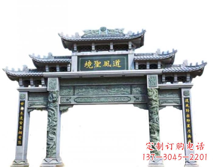 周口精美石雕牌坊雕塑,为贵客营造至尊荣耀