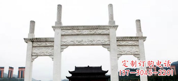 周口领雕塑-定制道路牌坊雕塑