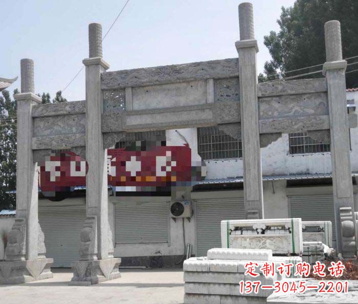 周口领雕塑 | 专业定制道路大理石牌坊雕塑