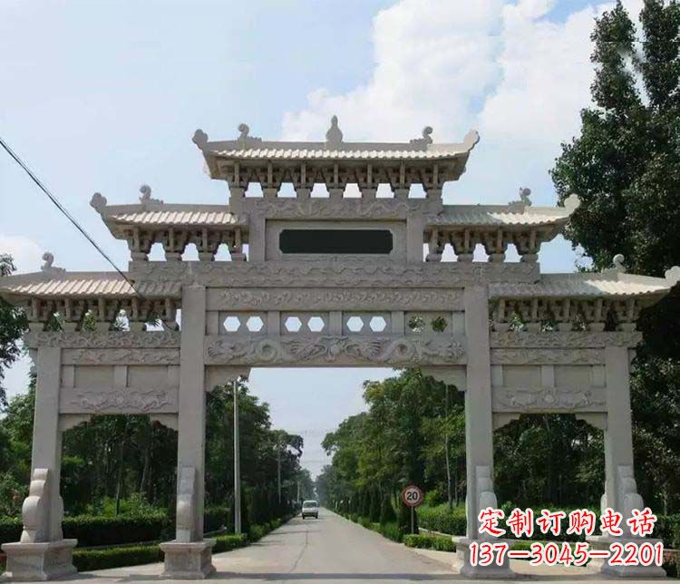 周口定制牌坊雕塑,传承中国传统文化