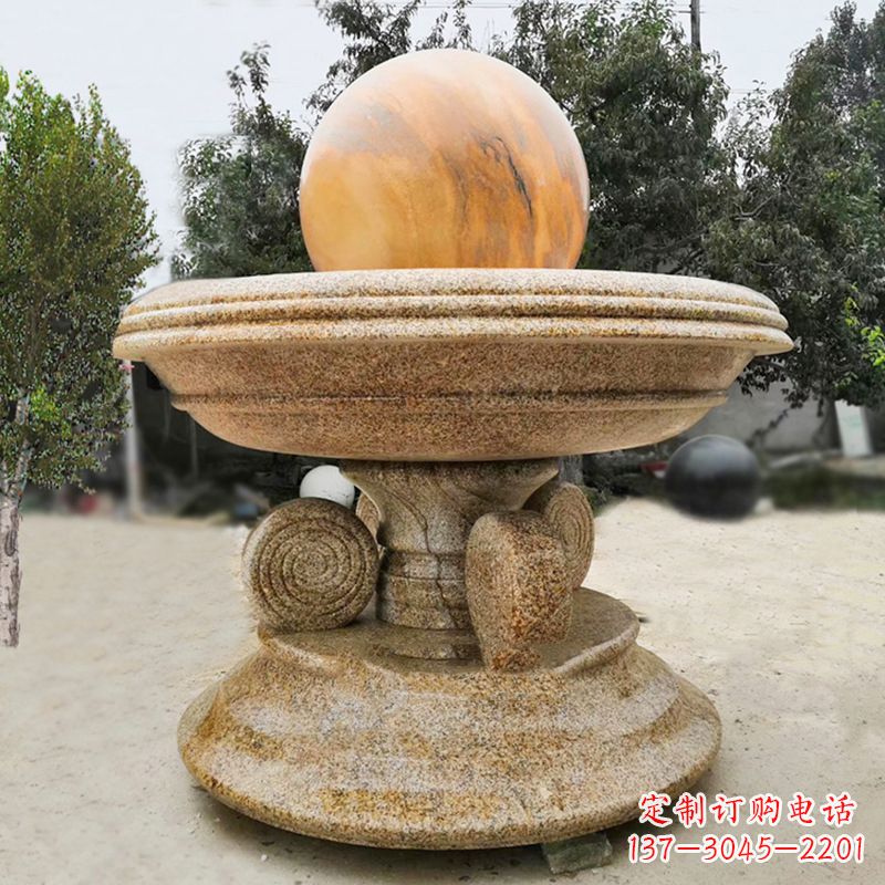 周口中领雕塑最具创意的电动风水球雕塑